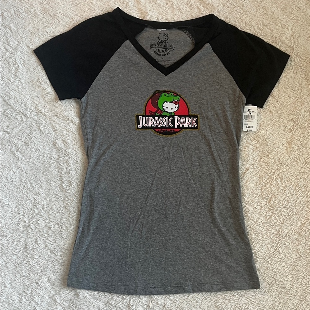 Universal Jurassic Park Kids Tee - Gray and Black
